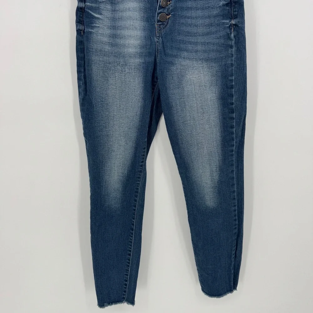 SO Ultimate Ankle Jegging High Rise‎ Button Fly Stretch Denim Jeans Women Size 7
